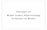 Design of Rain water Harvesting Scheme at Raila