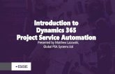 Introduction to Dynamics 365 Project Service Automation