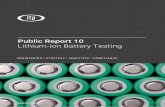 Public Report 10 Lithium-ion Battery Testing