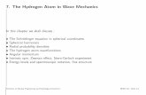 7. The Hydrogen Atom in Wave Mechanics