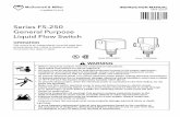 Series FS-250 General Purpose Liquid Flow Switch