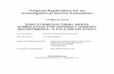 Original Application for an Investigational Device Exemption