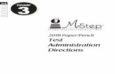 2019 M-STEP Grade 3 Paper/Pencil Test Administration ...