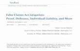 False Claims Act Litigation: Proof, Defenses, Individual ...