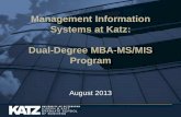 Management Information Systems at Katz: Dual-Degree MBA-MS ...
