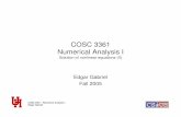 COSC 3361 Numerical Analysis I - University of Houston