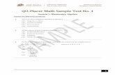 QU-Placer Math Sample Test No. 1