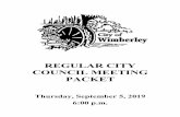 REGULAR CITY COUNCIL MEETING PACKET