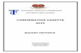 CONFIRMATION GAZETTE 2019 - education.gov.pg
