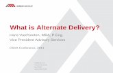 What is Alternate Delivery? - Value Analysis