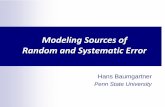 Modeling Sources of Random and Systematic Error