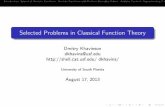Selected Problems in Classical Function ... - crm.umontreal.ca