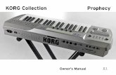 KORG Collection Prophecy Owner's Manual