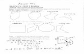 Geometry - Unit 1 Exam Answer Key