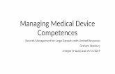 Managing Medical Device Competences