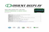 Specification for OLED AOM12864A0-1.3BW-ANO