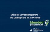 Enterprise Service Management The Landscape and ITIL 4 in ...