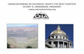 URANIUM MINING IN COLORADO: WHAT’S THE NEXT CHAPTER ...
