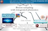 Boson sampling with integrated photonics