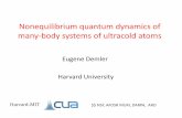 Nonequilibriumquantum dynamics of many body systems of ...