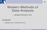 Modern Methods of Data Analysis