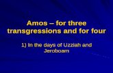 Amos for three transgressions and for four