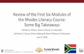 Review of the First Six Modules of the Rhodes Literacy ...