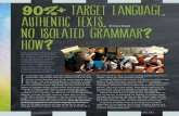 90%+ TARGET LANGUAGE AUTHENTIC TEXTS NO ISOLATED …