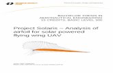 Project Solaris Analysis of airfoil for solar powered ...