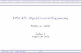CPSC 427: Object-Oriented Programming - Yale University