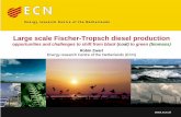 Large scale Fischer-Tropsch diesel production