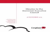 Minutes to the Dominion Executive Council