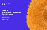 GEN-011: Transforming T cell therapy for solid tumors