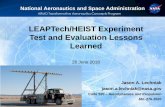 LEAPTech/HEIST Experiment Test and Evaluation Lessons Learned
