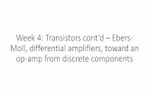 Week 4: Transistors cont’d – Ebers-Moll, differential ...