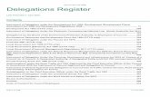 Delegations Register - June - 2021