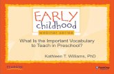 What Is the Important Vocabulary to Teach in Preschool?