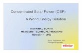 Concentrated Solar Power (CSP) A World Energy Solution