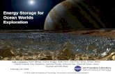 Energy Storage for Ocean Worlds Exploration
