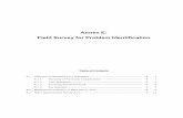 Annex E: Field Survey for Problem Identification