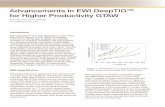 Advancements in EWI DeepTIG for Higher Productivity GTAW