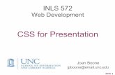 CSS for Presentation - ils.unc.edu