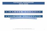 CATALOG ADDENDUM 2019-2020 - Charter College