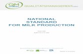 NATIONAL STANDARD FOR MILK PRODUCTION