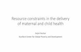 Resource constraints in the delivery of maternal and child ...