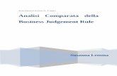 Analisi Comparata della Business Judgement Rule