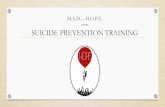 presents SUICIDE PREVENTION TRAINING
