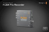 Operation Manual H.264 Pro Recorder