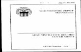 ADMINISTRATIVE RECORD COVER SHEET