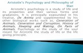 Aristotle’s Psychology and Philosophy of Man